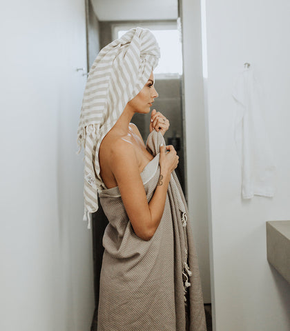 turkish bath and shower towel