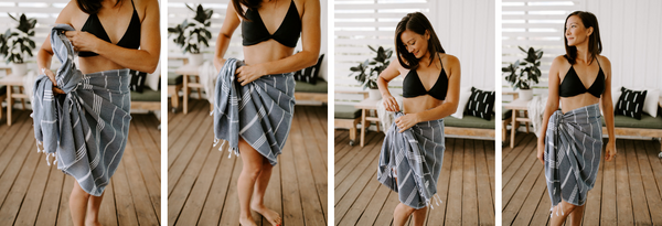 Turkish towel as sarong