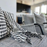 stripe turkish towel throw with fringe tassels for men