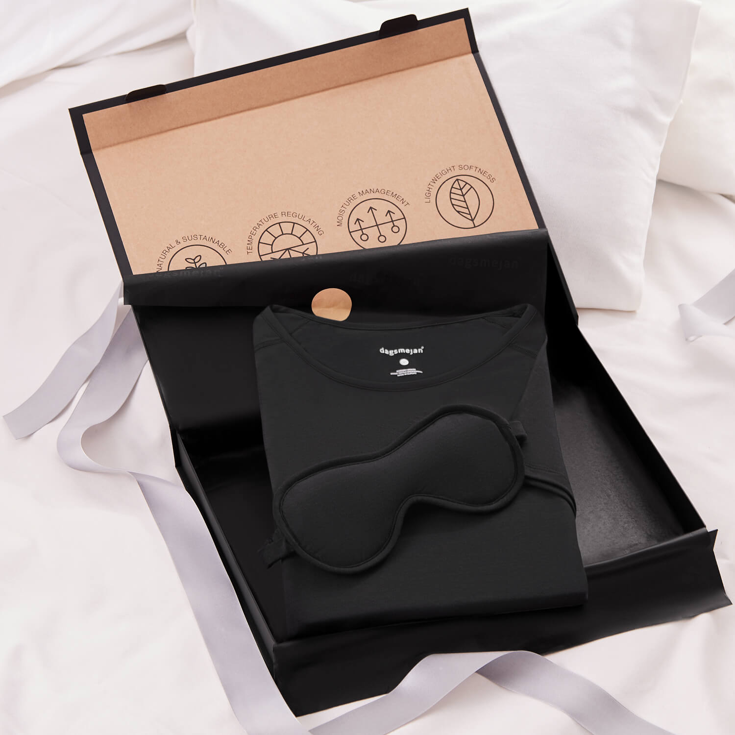 Dagsmejan Pajama-Set,  Gift-Set For Women, Black, S