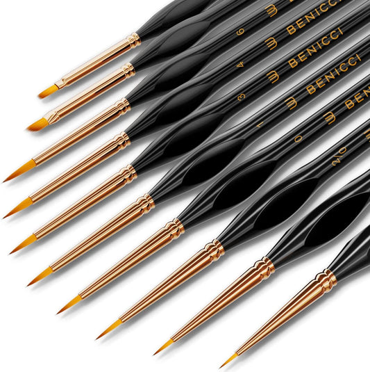 Fridja Professional Artist Paint Brush Set of 12 Painting Brushes Kit for  Kids, Adults Fabulous for Canvas, Watercolor & Fabric for Beginners and