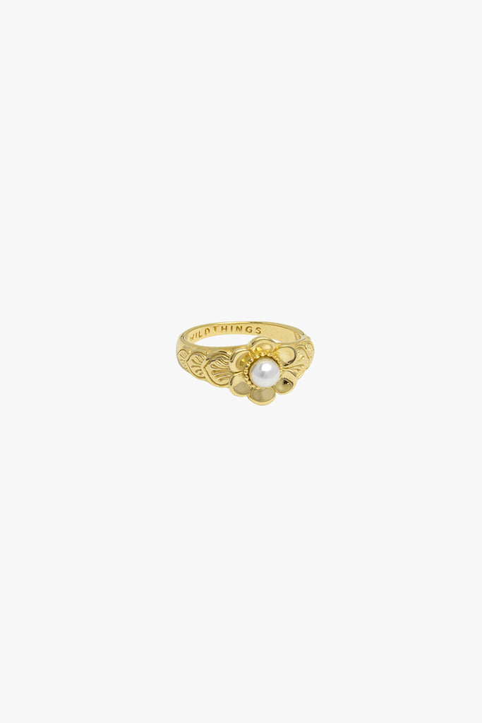 Fleur pinky ring gold plated | Wildthings Collectables Official Store ...