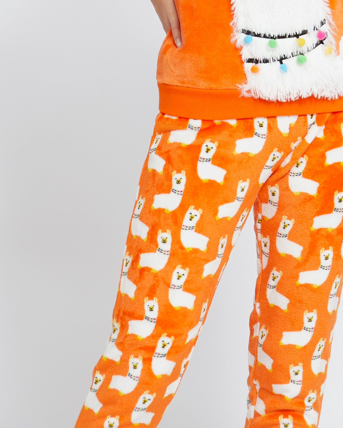 prima Corchete Práctico Pijama con llama de Savida naranja