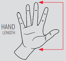 measure hand sizes hockey