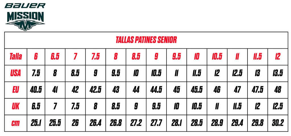 BAUER SENIOR SKATES SIZE