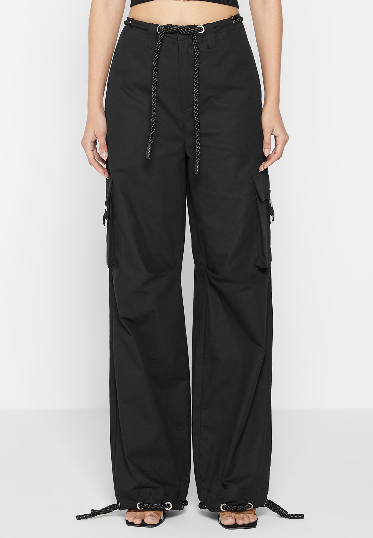 Ripstop Parachute Cargo Pants - Black | Manière De Voir USA