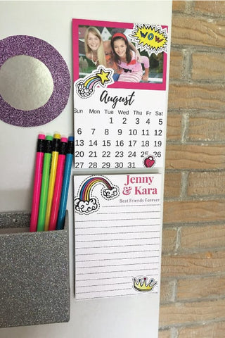 locker idea personalized calendar and notepads