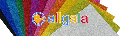 Allgala Foam Sheet Self Adhesive 12 Pack Glitter EVA Foam Paper 8 x 12  Sheets for Kids Art Project, Cosplay Costume, Arts and Crafts