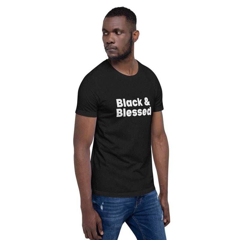 Black and Blessed Short-Sleeve Unisex T-Shirt