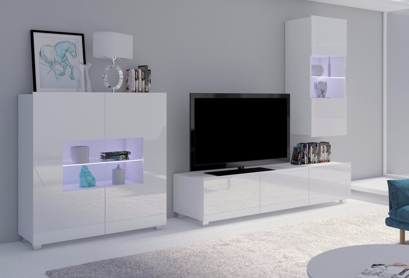 White Gloss Furniture Living Room