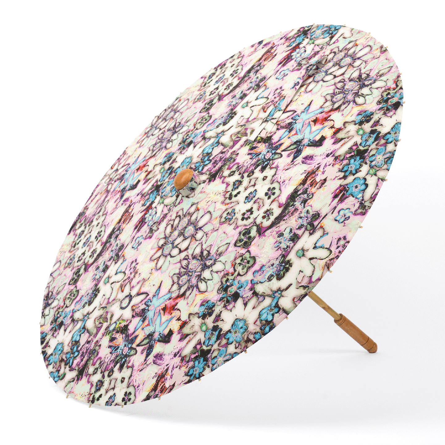 Lily-Lark | FLORIA print UV sun parasol/umbrella, handmade, UPF 50+