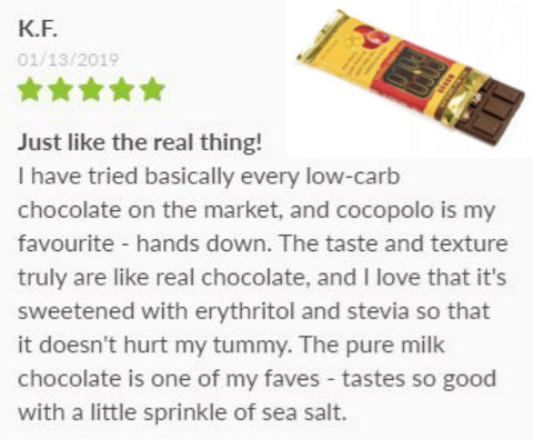 Coco Polo Sugar Free Keto Chocolate Review on SwitchGrocery 