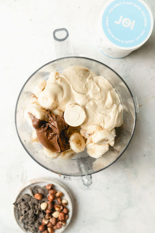 JOI nut milk base Best Homemade No-Churn, Easy Vegan Chocolate Banana Ice Cream (Nice Cream) Recipe on SwitchGrocery Canada