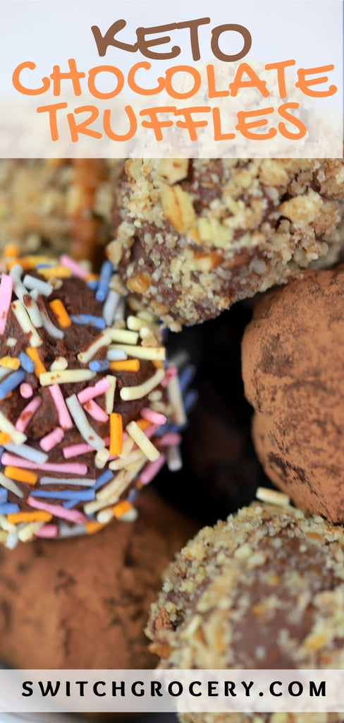 chocolate truffles piled high