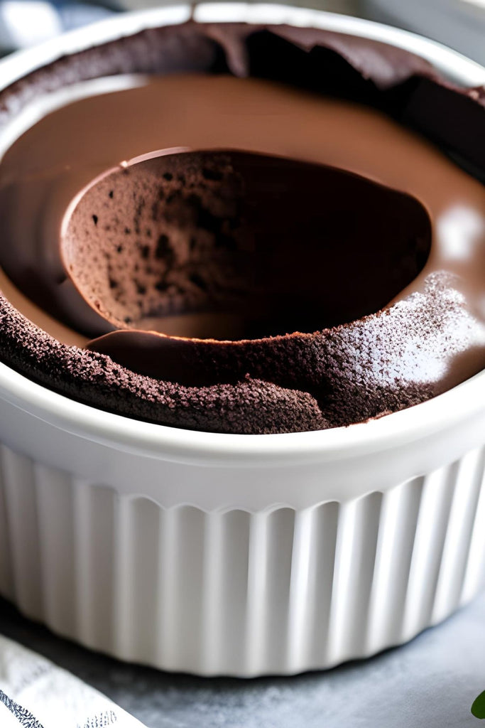 chocolate pudding in ramekins