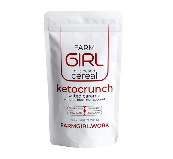 package of the ketocrunch farm girl cereal.