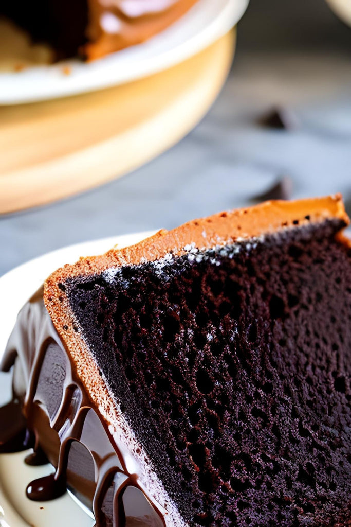 slice of chocolate coffee cake