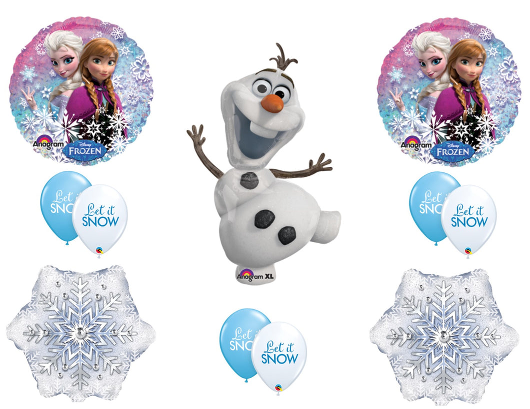 Olaf Let It Snow Frozen Happy Birthday Party Balloons Decoration