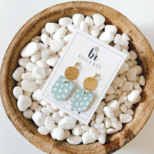 The Hadley Mini Leather Earring - Polka Dot - Free Air Life Co.