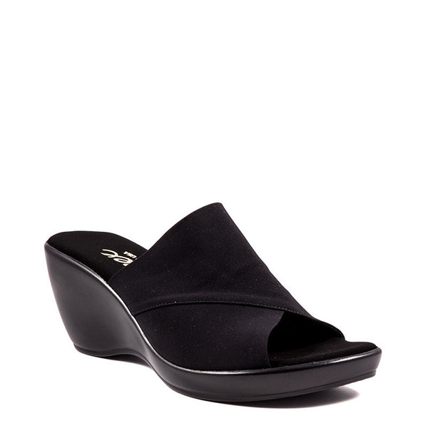 Black Comfortable Wedge Sandals | Onex Shoes Deena | Erik's Shoes
