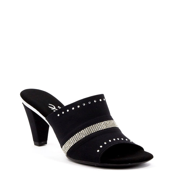 Black Evening Heels By Onex Shoes / Giselle Black Silver – Erik's Shoes