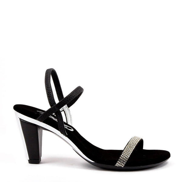 Black Strappy Sandals By Onex Shoes / Iced Black Silver – Erik's Shoes