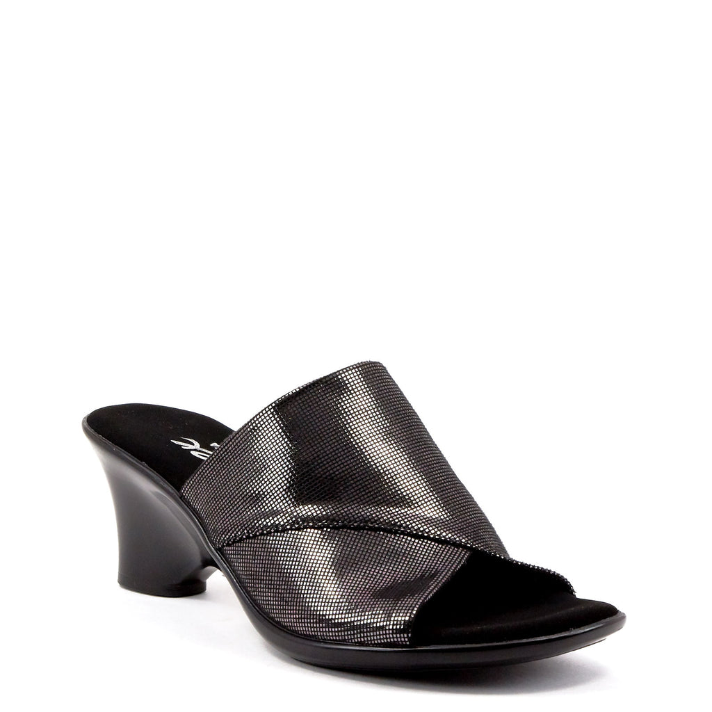 Black Low Heel Wedge By Onex Shoes / Norah Black Silver – Erik's Shoes