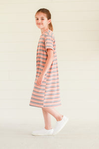 Boxy Striped T-shirt Dress