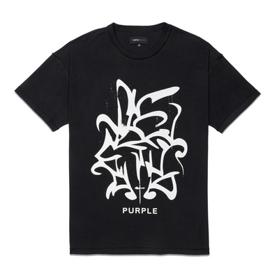 Purple Brand Multi Color Text T-shirt (Black)