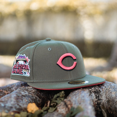 Colorado Rockies 1995 Coors Field New Era 59FIFTY Fitted Hat (Needle Green Corduroy Gray Under BRIM) 7 5/8