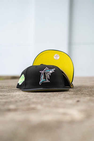 Florida Marlins Cyber Green Black 1997 World Series 25th Anniversary New Era 59FIFTY Fitted Cyber Green | Black / Real Black | Sunset Orange 