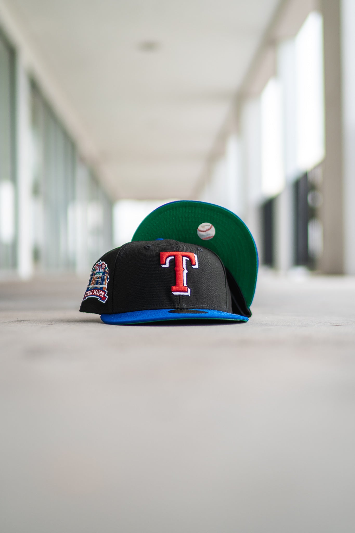 New Era Texas Rangers Final Season Good Green UV (Off White/Red