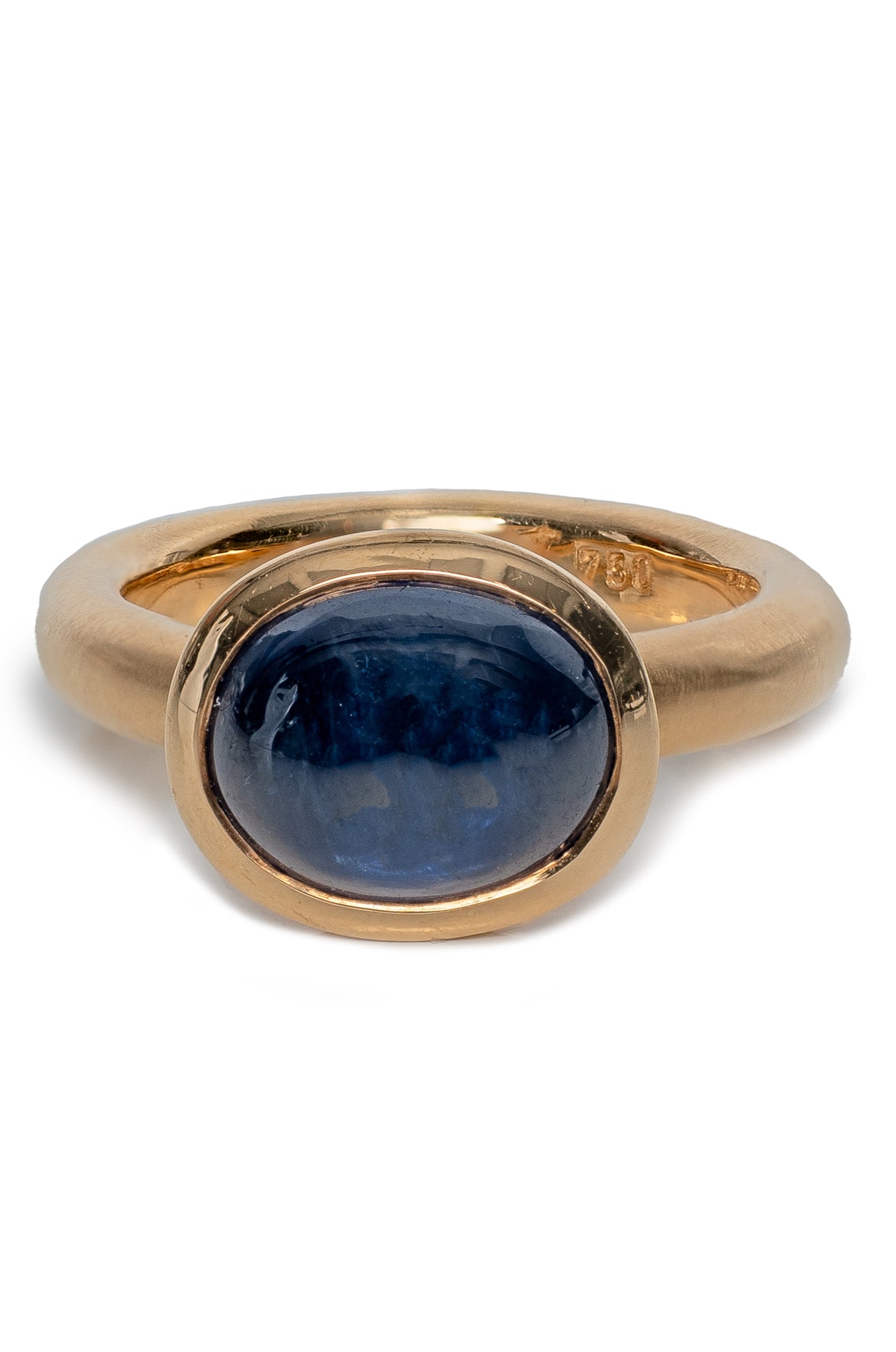 image of Aurum Argentum Size 6.5 18K Yellow Gold and Sapphire Ring