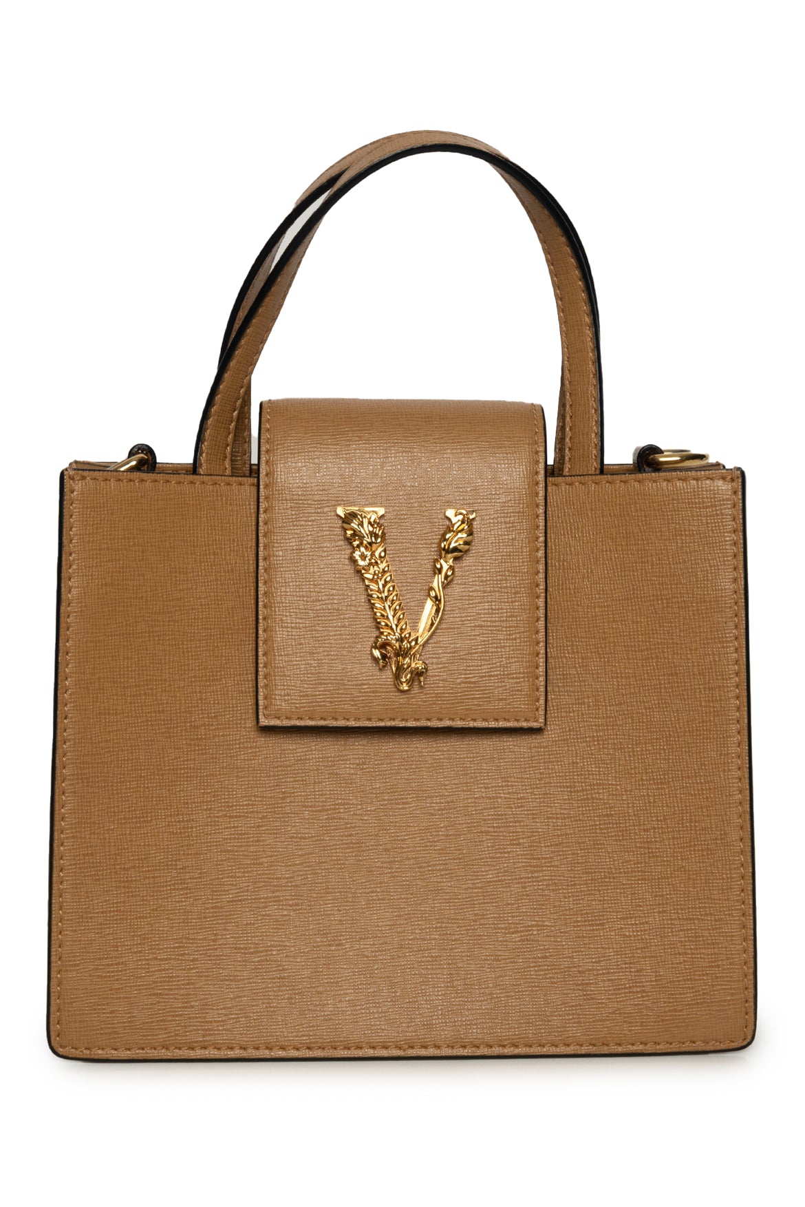 image of Versace Saffiano Leather Virtus Tote