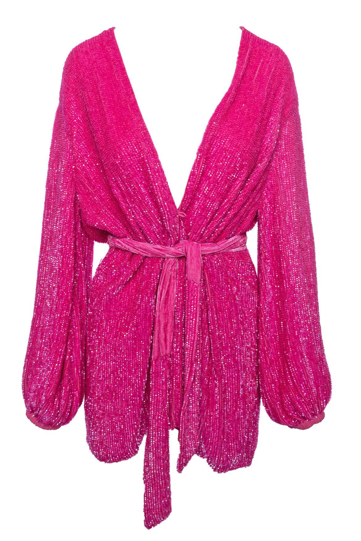 Image of Retrofete Size S Gabrielle Sequin Robe Dress