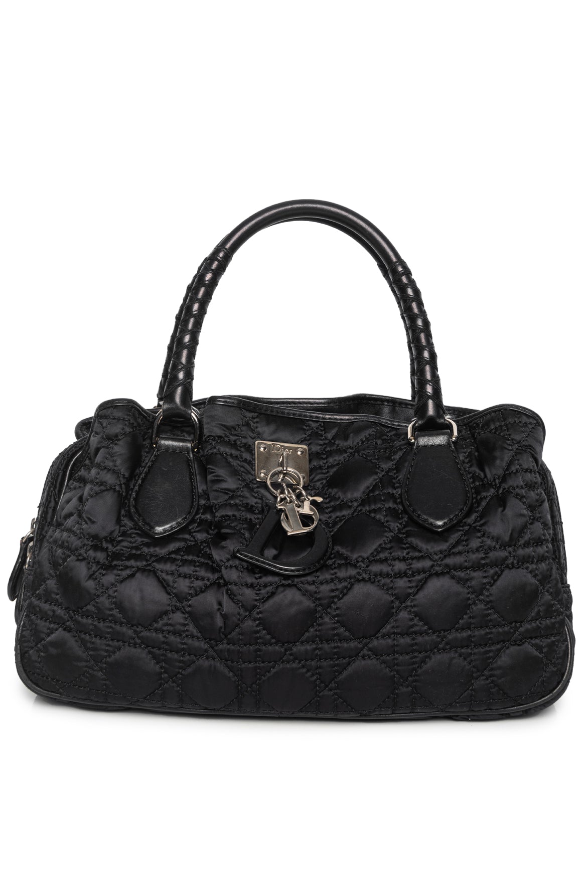 image of Christian Dior Cannage Quilted Satin Charming Tote