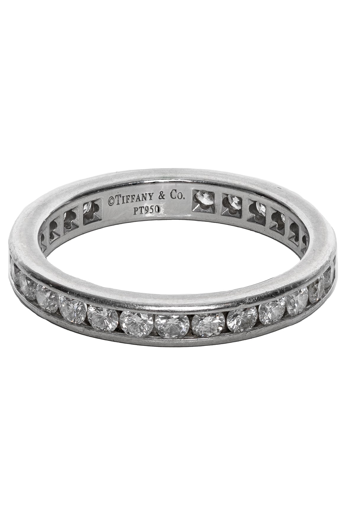 Image of Tiffany & Co Size 6.25 Platinum & Diamond Full Eternity Band Ring