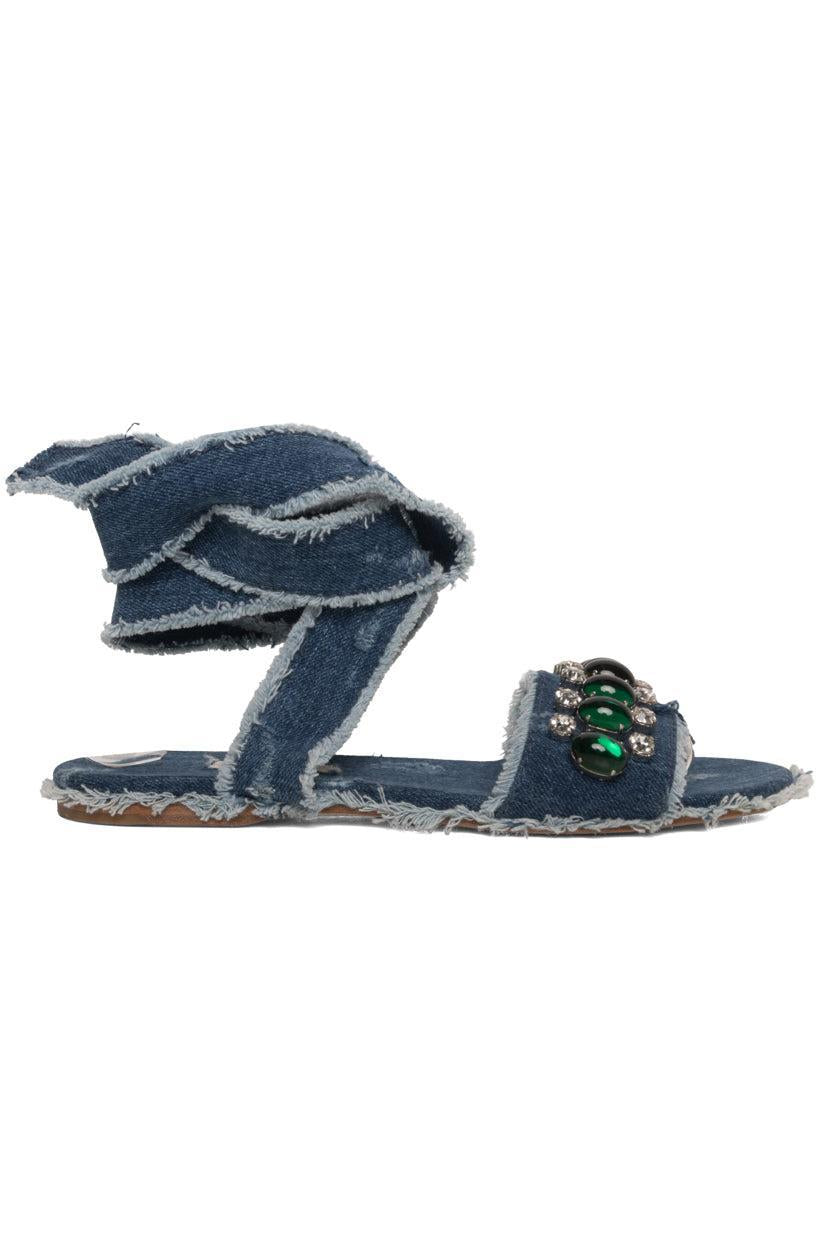 image of Miu Miu Size 38 Embellilshed Sandals