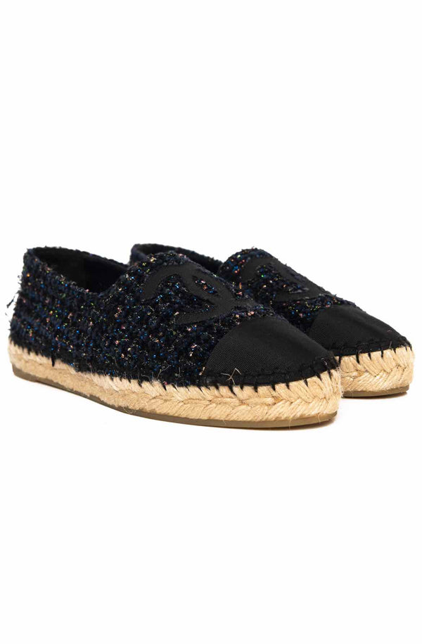 Shop authentic Chanel Quilted Lambskin Leather Espadrilles at