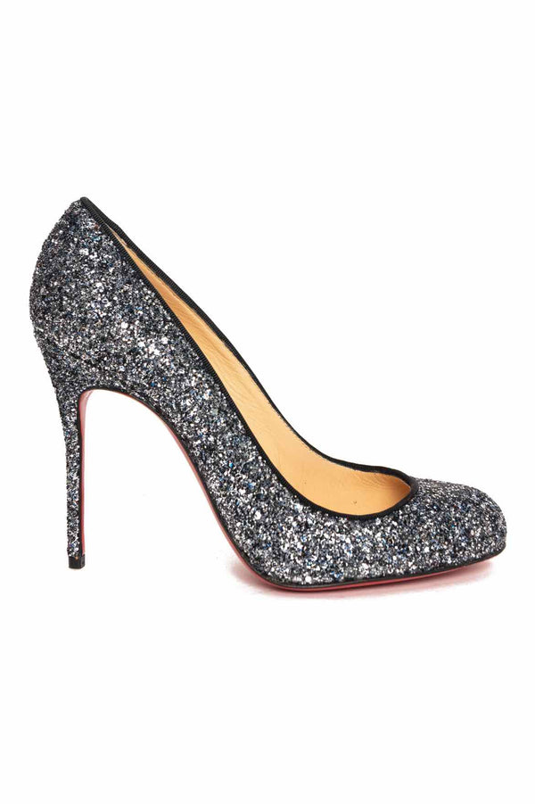 Christian Louboutin Pink Suede Crystal Embellished New Riche Peep Toe Pumps  Size 38 Christian Louboutin