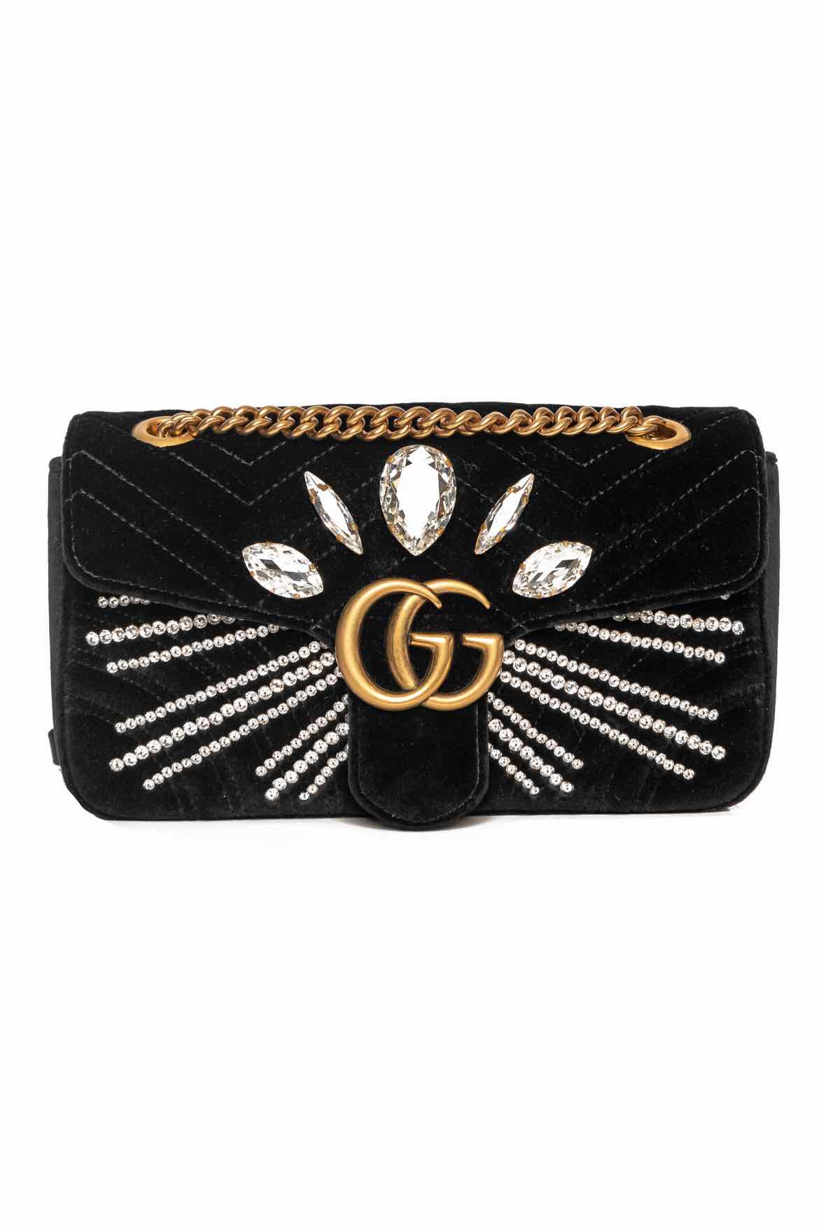 Image of Gucci Marmont Crystal Purse