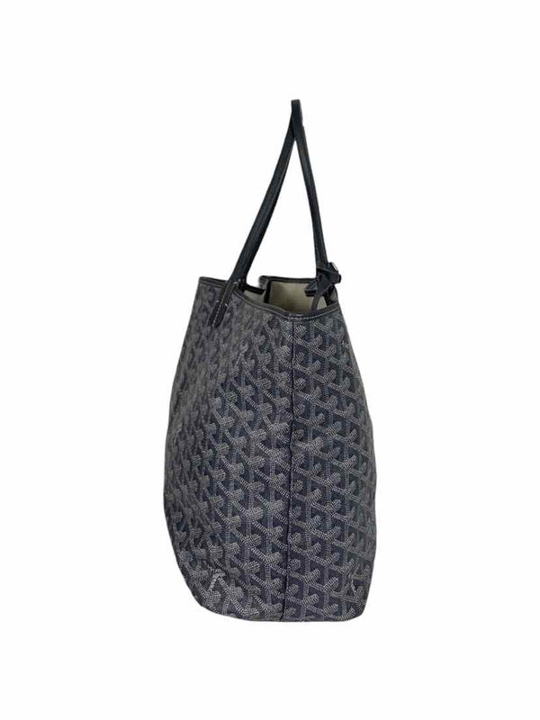 Goyard Saint Louis PM Tote Bag Pouch Navy Shopping Purse Woman Auth New  proof