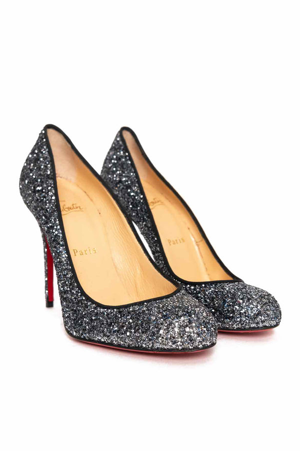 Christian Louboutin Pink Suede Crystal Embellished New Riche Peep Toe Pumps  Size 38 Christian Louboutin