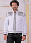 White Silver "Luxe" Studded Jacket