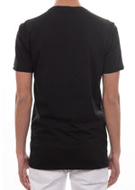 Black Silver Wave Silicon Studded Tee