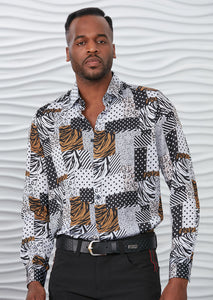 Black Gold Leopard Silky Shirt – MONDO Menswear