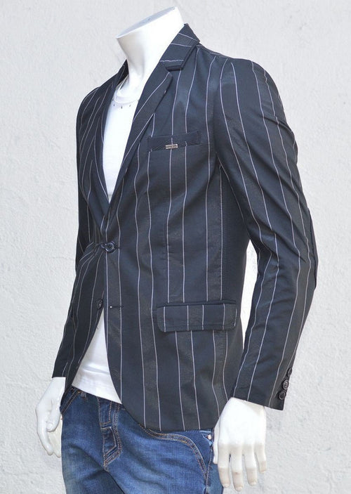 Black "Sunset" Stripe Blazer