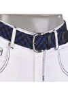 Blue Black Woven Stretch Belt