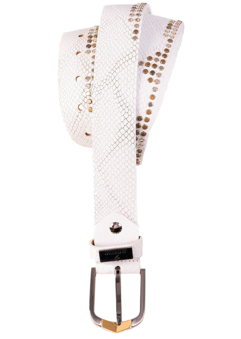 White Gold Studded Belt