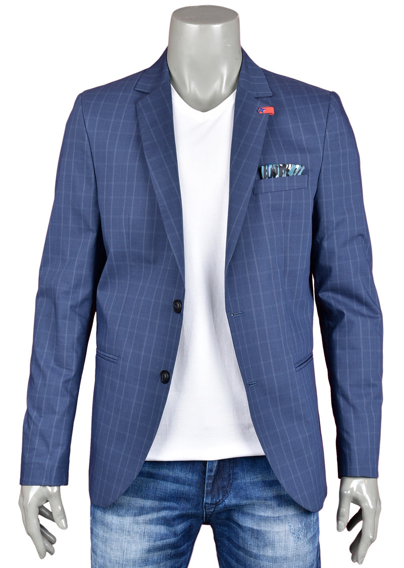 blue casual blazer